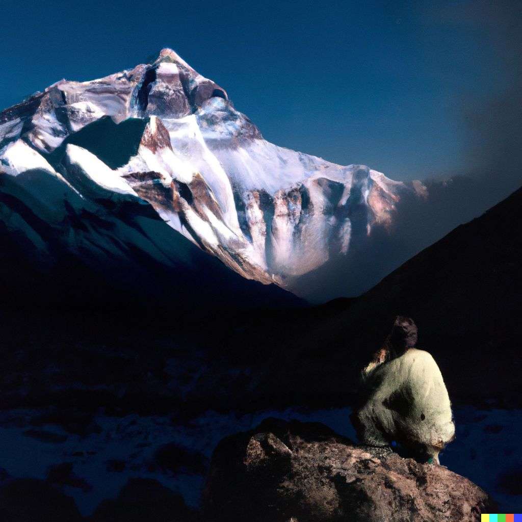 someone gazing at Mount Everest, photograph taken by Gregory Crewdson